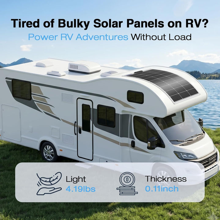 Flexibel Solarpanel 100W 12V Monokristalline Flexible Solarmodul 100 Watt 12 Volt für 12V Batterien