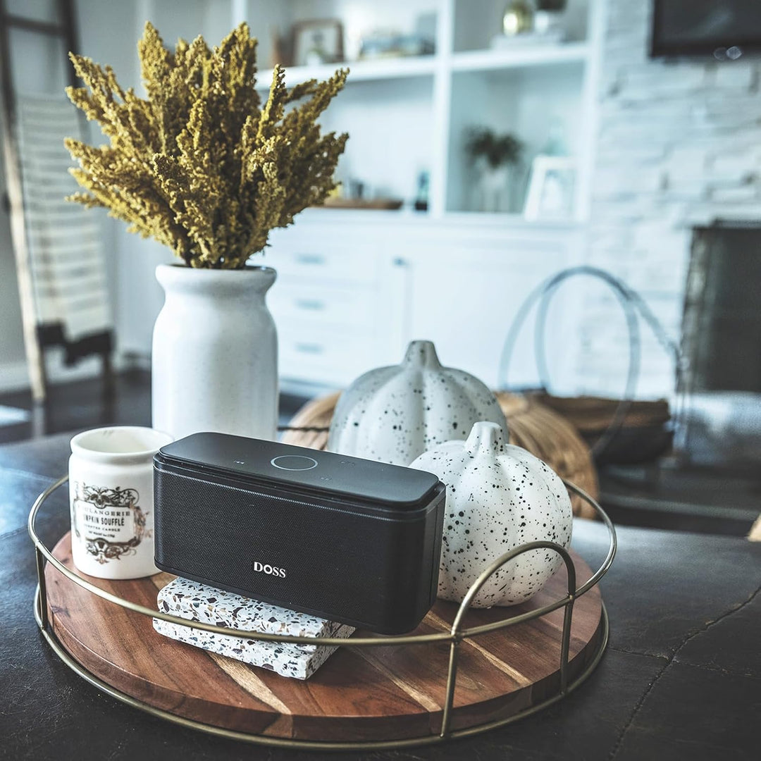 Bluetooth Lautsprecher, DOSS SoundBox Musikbox Bluetooth Box mit Dualen Bass-Treibern, 20h Akku,Touc