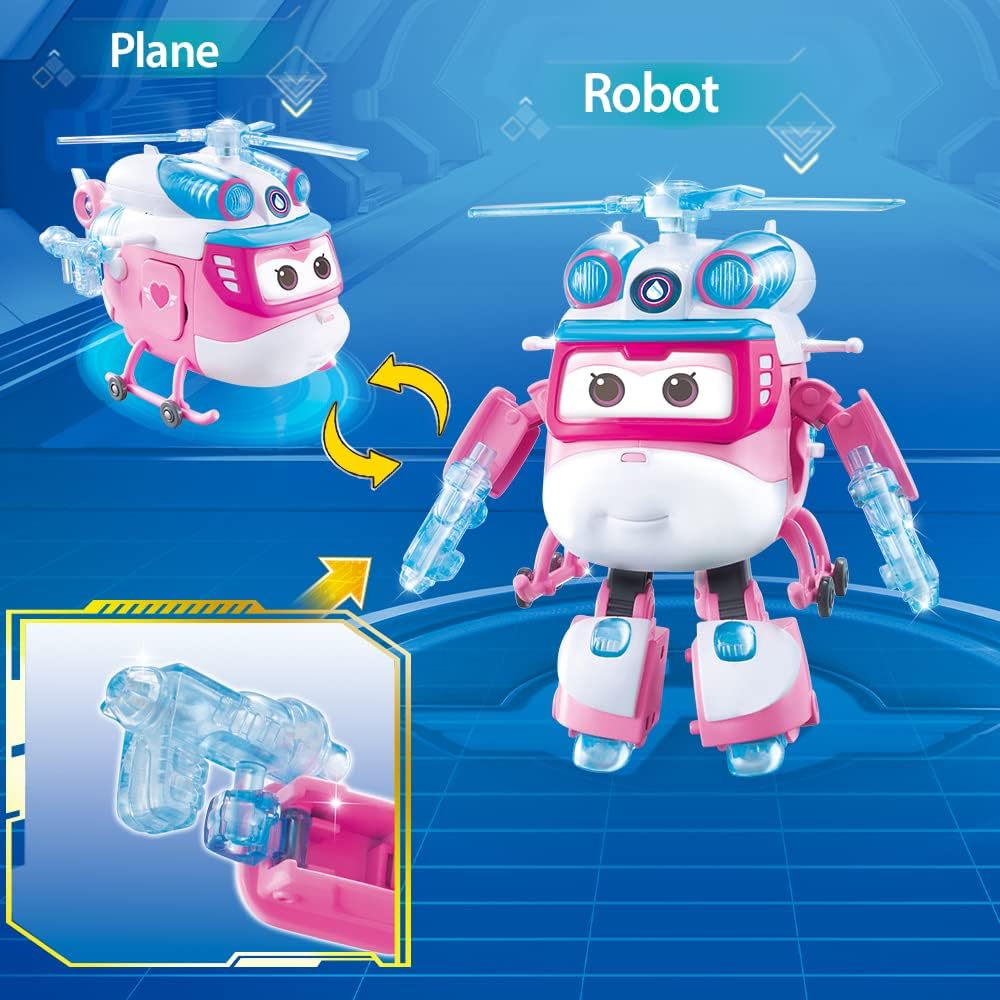 Super Wings Dizzy Deluxe Transforming, 2 Modi Roboter Deformation Flugzeug Action-Figuren Anime-Spie