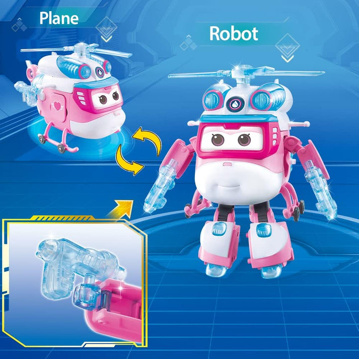Super Wings Dizzy Deluxe Transforming, 2 Modi Roboter Deformation Flugzeug Action-Figuren Anime-Spie