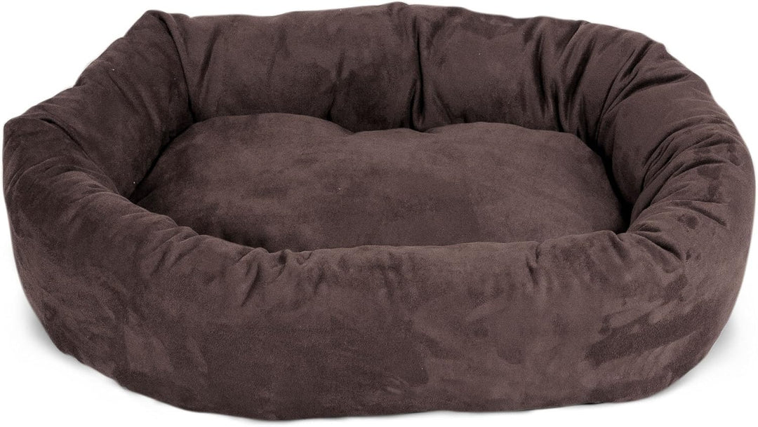 Majestic Pet Hundebett in Bagel-Form, 132,08 cm, Schokoladenbraun, Wildleder, Products Schokoladenbr