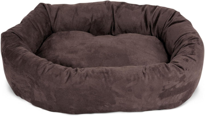 Majestic Pet Hundebett in Bagel-Form, 132,08 cm, Schokoladenbraun, Wildleder, Products Schokoladenbr