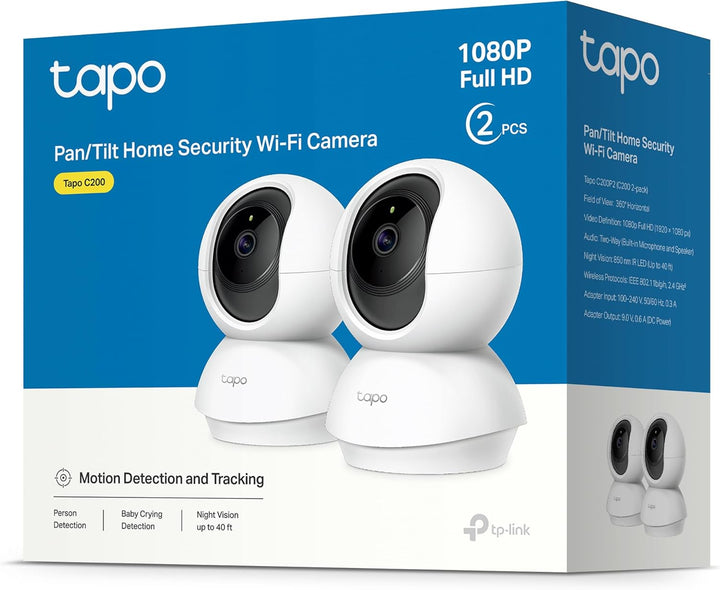 Tapo TP-Link C200P2 360° Überwachungskamera für den Innenbereich, 1080P, Nachtsicht, Bewegungserkenn