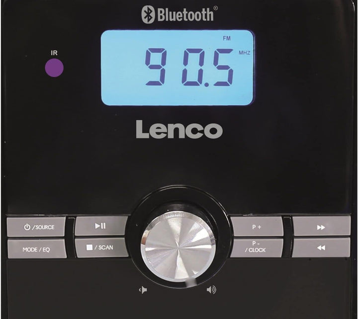 Lenco MC-030BK Kompaktanlage mit Bluetooth - Toploader CD/MP3 Player - PLL FM Radio - USB - 2 x 5 Wa