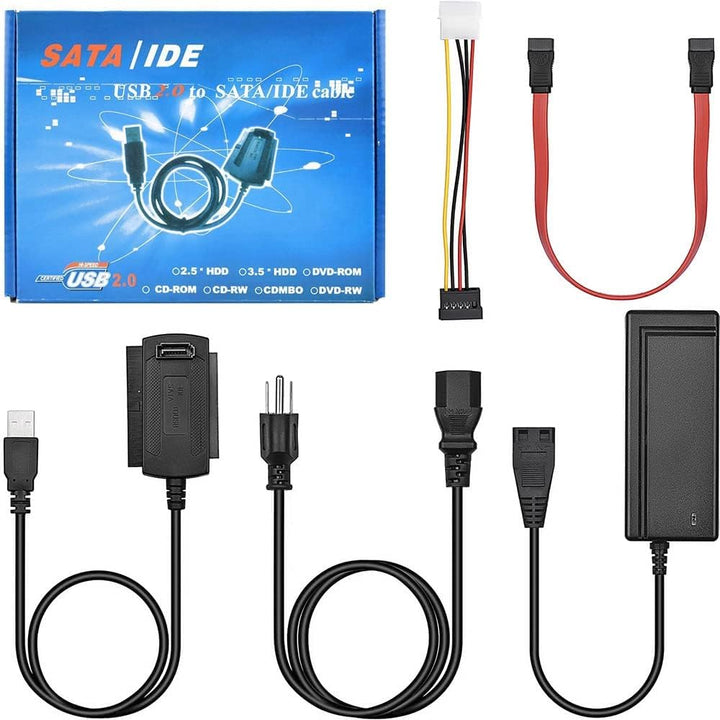 SATA/PATA/IDE-Laufwerk auf USB 2.0 Adapter Konverterkabel für HDD HDD SSD 6.3 cm 8.9 cm mit externem