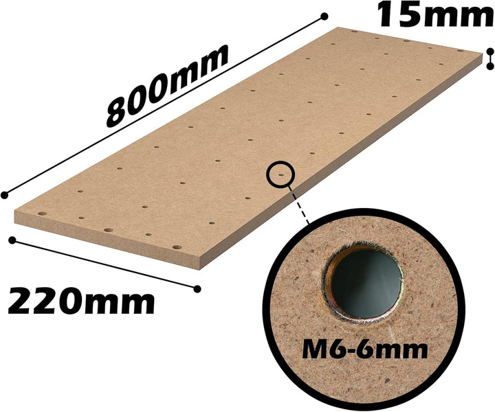 Genmitsu 4040PRO Y-axis Extended to 4060 MDF Kit, 2060 MDF Spoilboard 800 x 220 x 15mm 2060 MDF-Spoi