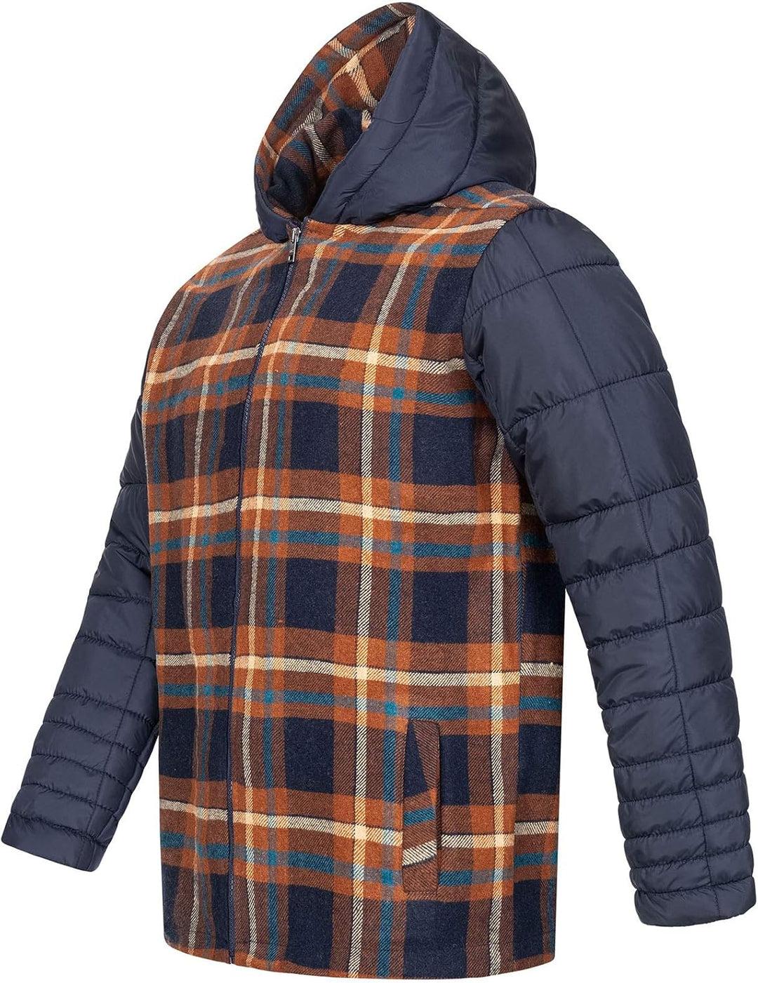 Rock Creek Herren Übergangsjacke Karierte Flanelljacke H-265, Braun