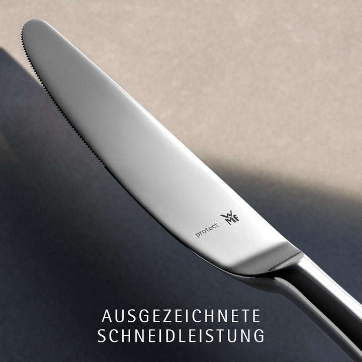 WMF Flame Plus Edelstahl Besteck Set 6 Personen, Essbesteck Set 30 teilig, Hohlheftmesser, Cromargan