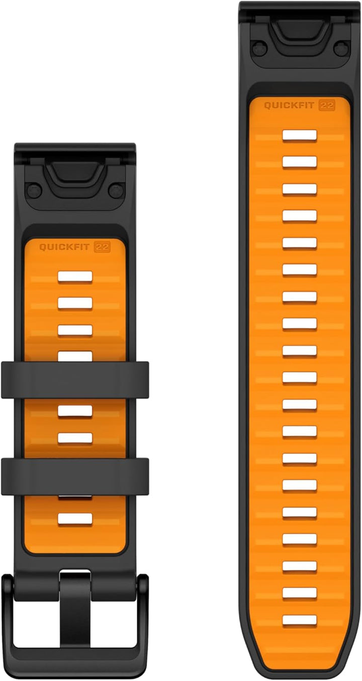 Garmin QuickFit, Silikonband, 20 mm, Schwarz/Kieselgrau, 22 mm