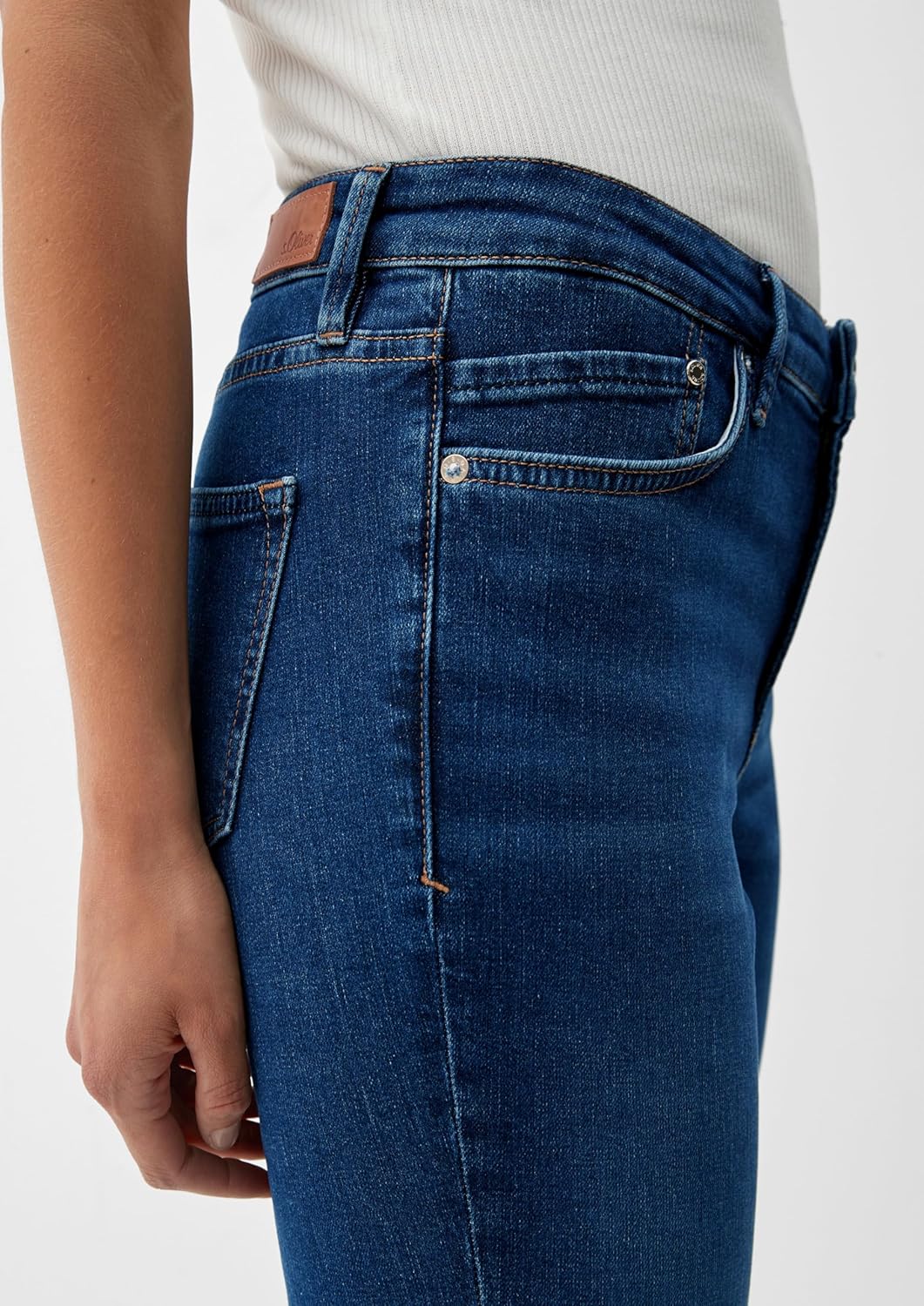 s.Oliver Stoffhose aus Interlock-Jersey mit Extra High Rise 34W / 32L Dark Blue, 34W / 32L Dark Blue