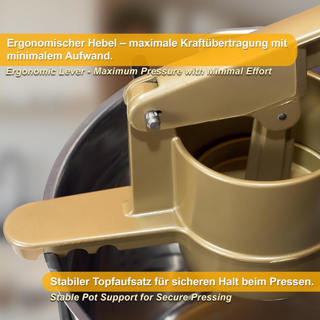 Goldspatz Spätzlepresse, unregelmässiger Lochform, für Spätzle wie vom Brett - Art.-Nr.