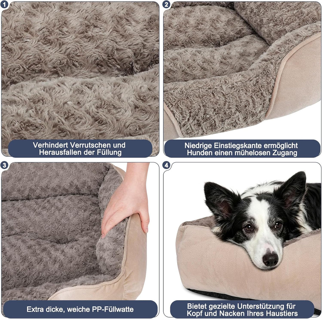 JOEJOY Hundebett Mittelgrosse Hunde, Anti-Angst Hundekorb rutschfest Hundebetten, Hundebett Waschbar
