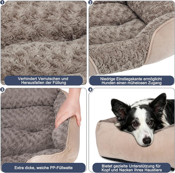 JOEJOY Hundebett Mittelgrosse Hunde, Anti-Angst Hundekorb rutschfest Hundebetten, Hundebett Waschbar