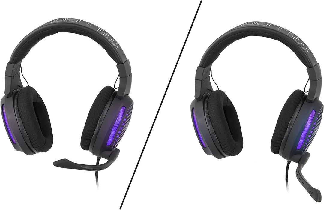 Millenium Gaming Headset mit Klinkenanschluss 3,5mm, Headset mit Mikrofon und LED für Konsolen und a