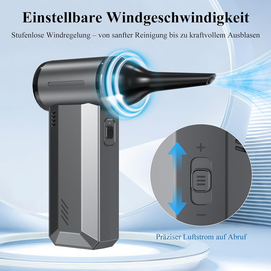 Minthouz Elektrische Staubgebläse Druckluftspray, 180000 U/min Electric Air Duster Wiederaufladbare