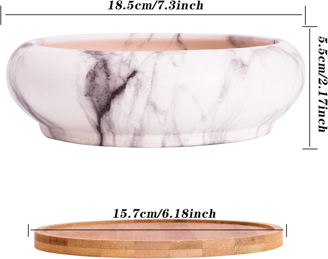 ARTKETTY 18,5 cm Rund Sukkulente Pflanzgefässe Töpfe Mit Drainageloch Bonsai Töpfe Garten Dekorative