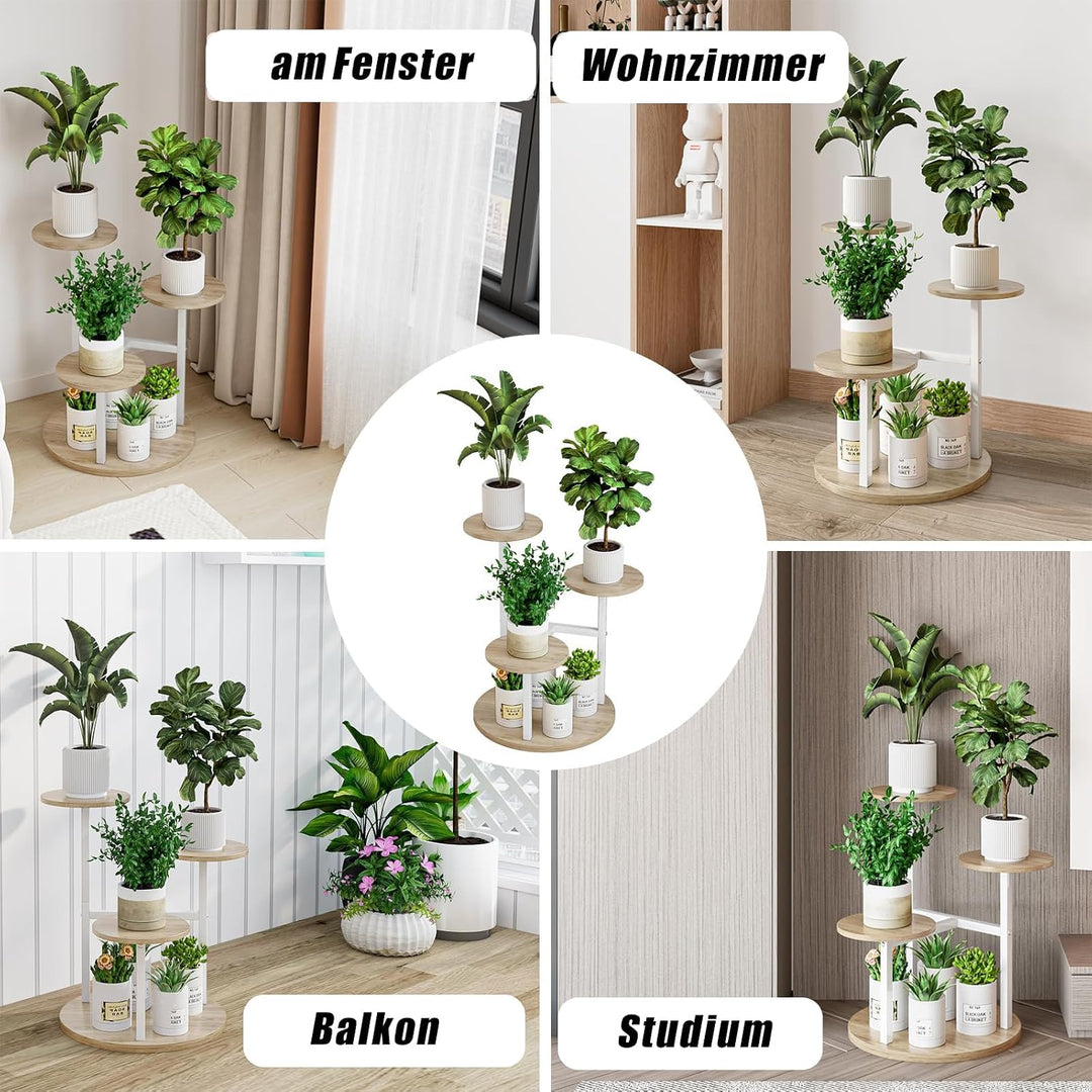 Pflanzenständer für den Innenbereich 4 Ebenen mehrere Blumentopfhalter Blumenständer für Terrasse Ga