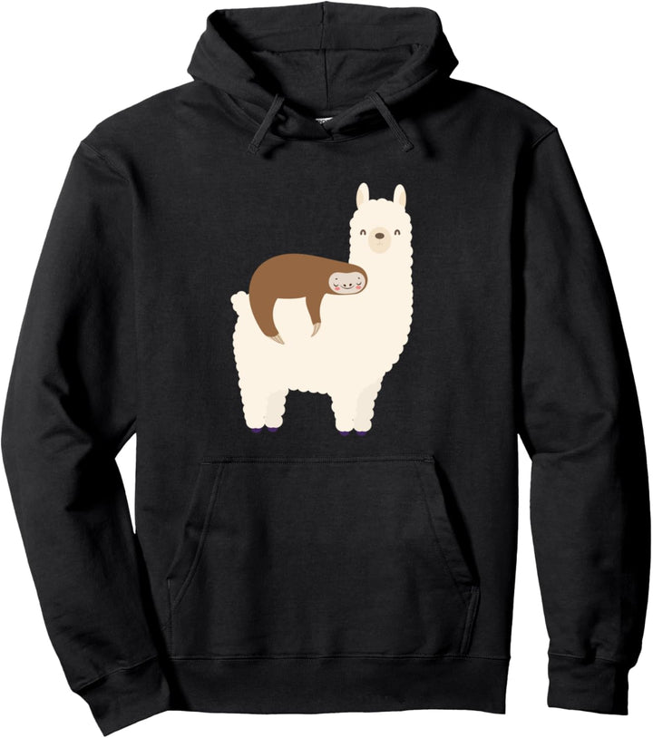 Faultier Reiten Lama Lustige Grafik für Frauen für Mädchen Pullover Hoodie