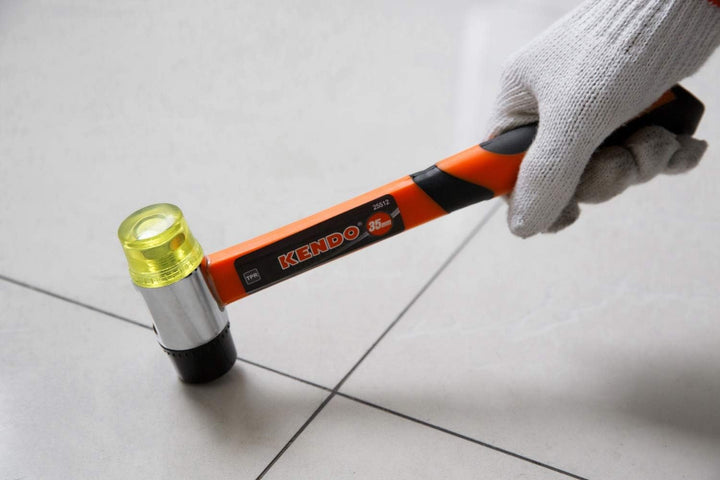 KENDO Schonhammer rückschlagfrei – Kopf-Durchmesser (Ø): 35 mm – Gewicht: 390g – Kunststoffhammer mi