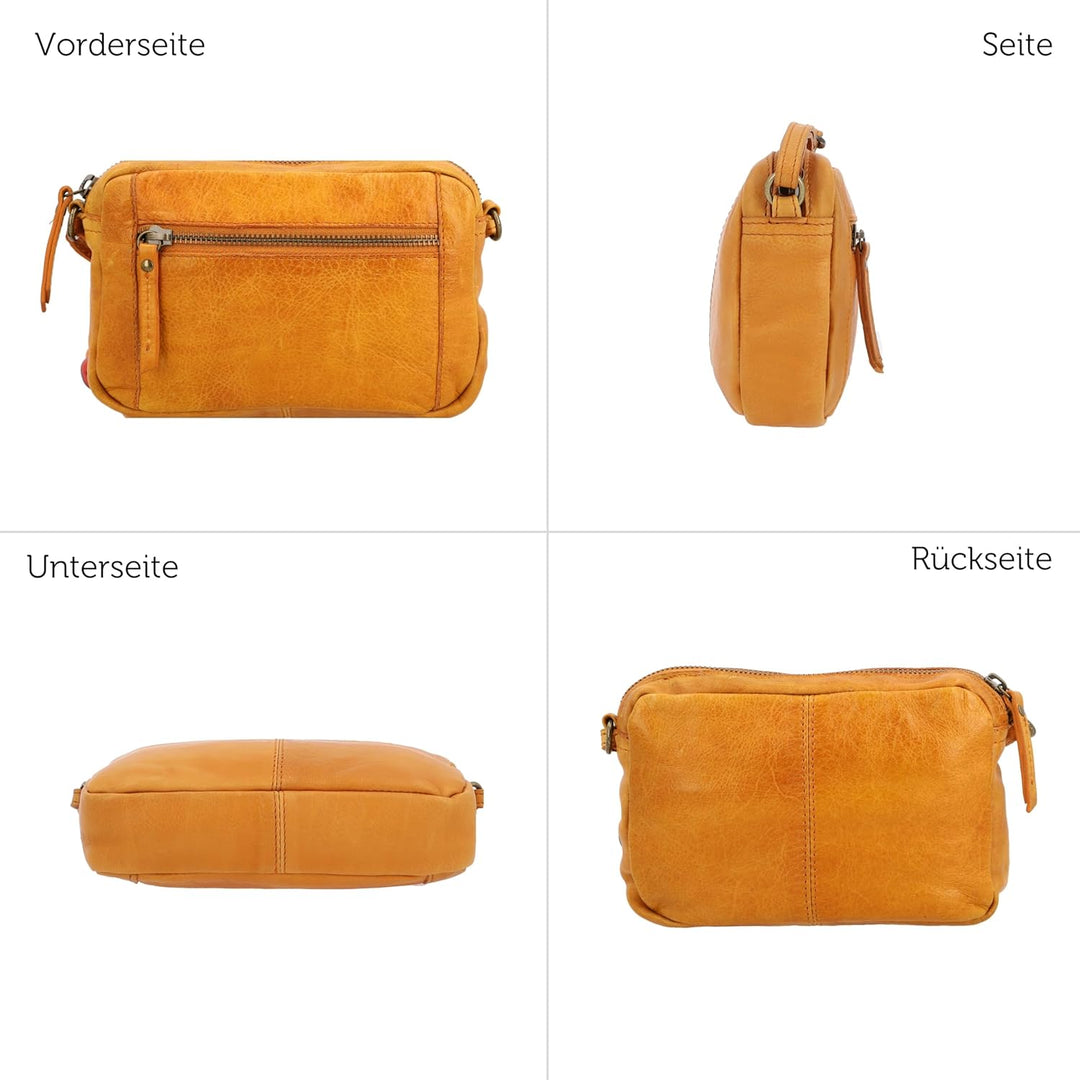 Gusti Handtasche Leder - Dominic Damen Handtasche Schultertasche Partytasche Festivaltasche Ledertas