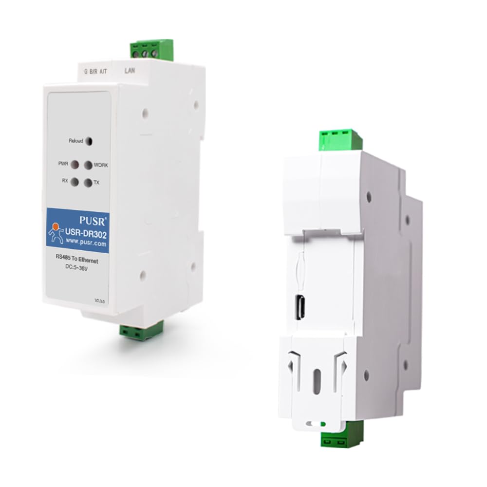 PUSR DIN-Schiene RS485 zu Ethernet Konverter Modbus RTU zu TCP Modbus Gateway überträgt Daten transp
