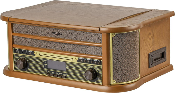 Reflexion HIF2002 Retro Stereo-Anlage mit Plattenspieler, Kassette, CD-Player und DAB-Radio (DAB+, U