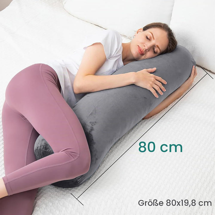 Body Pillow for Adults, Full Body Pilllow for Sleeping, Long Round Cervical Pillow, Bolster Side Sle
