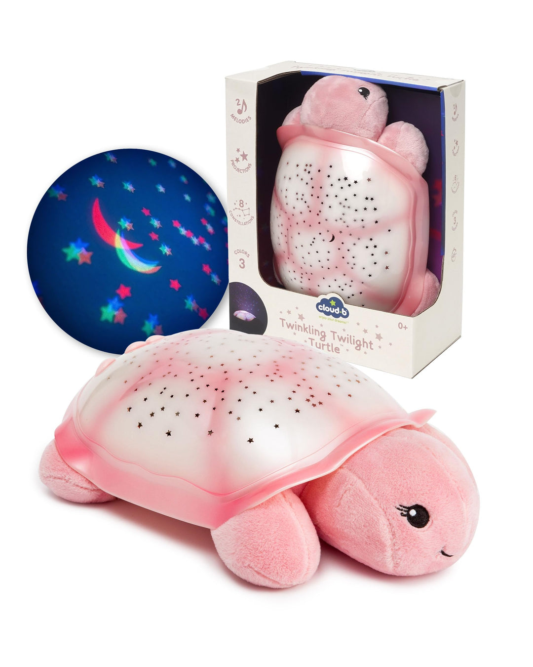 Cloud B - Twinkling Twilight Turtle, Pink (CB7323-T2P) Black, Black