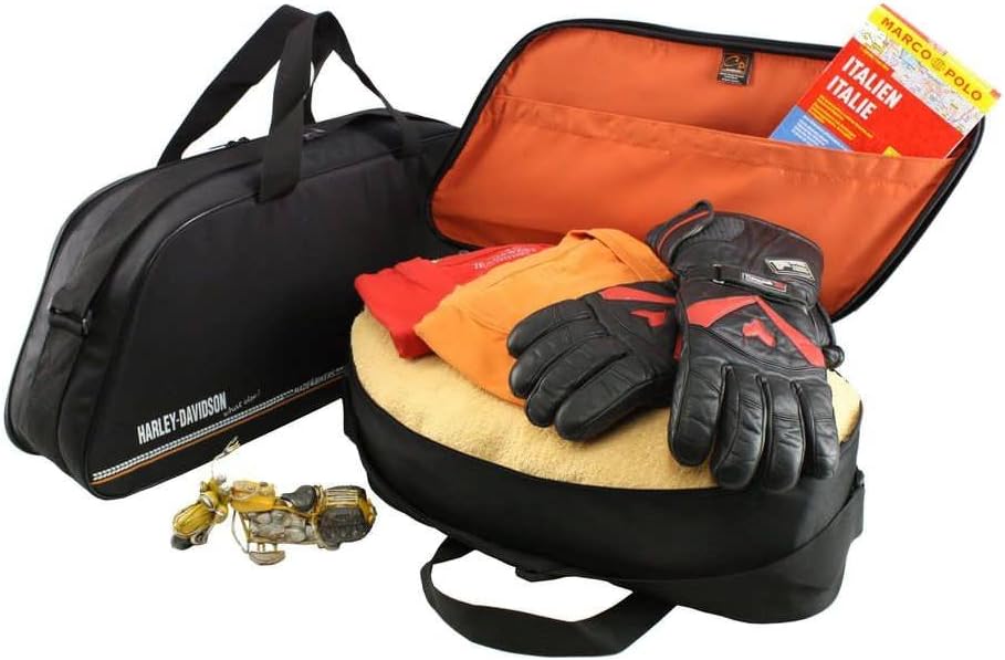 made4bikers Promotion-Bag: Bedruckte Koffer Innentaschen passend für Harley-Davidson Road King mit L