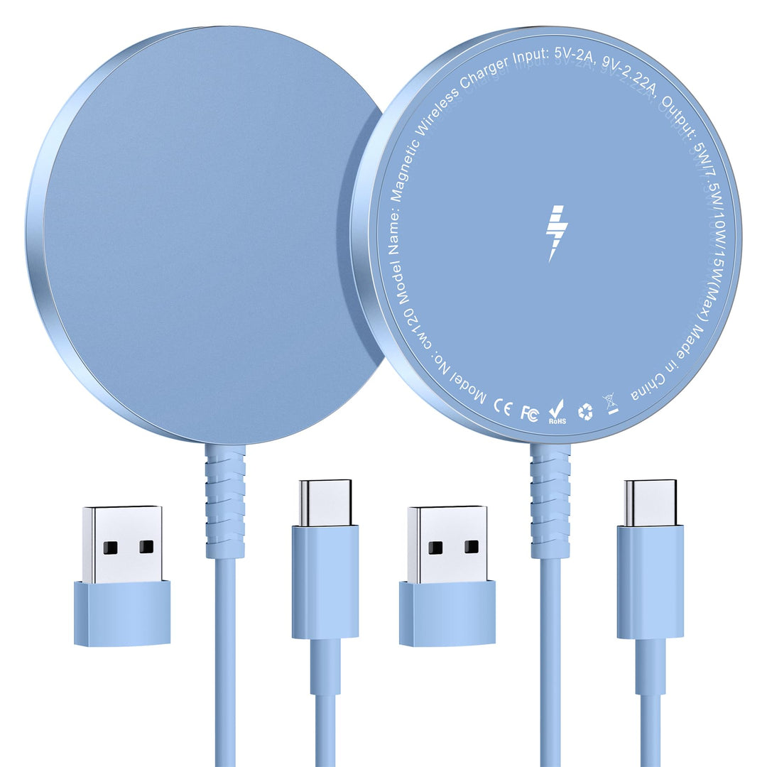 Mag-Safe Ladegerät für iPhone Ladestation: Magnet Wireless Charger Induktive Kabelloses Ladepad Komp