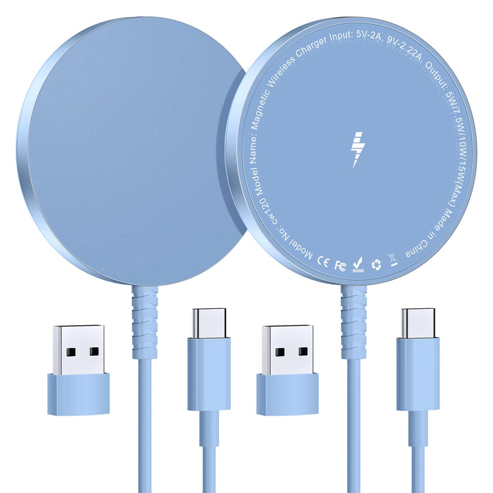 Mag-Safe Ladegerät für iPhone Ladestation: Magnet Wireless Charger Induktive Kabelloses Ladepad Komp