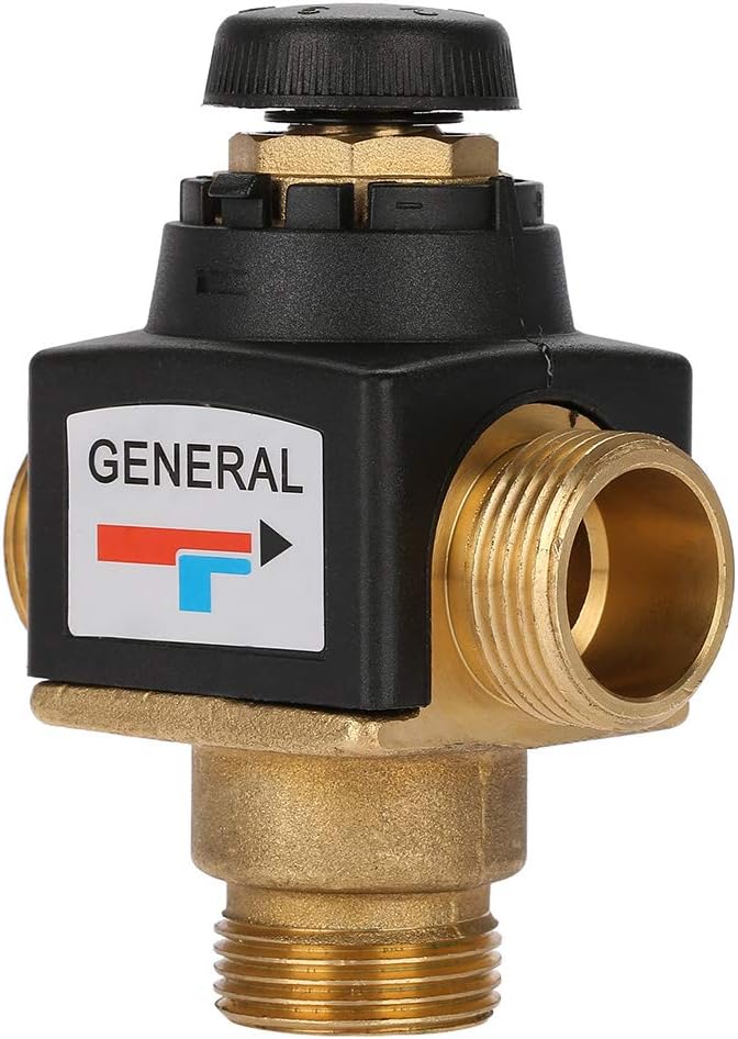 3-Wege-Ventil DN20 Thermostat-Mischventil Messing Aussengewinde für Solarwarmwasserbereiter