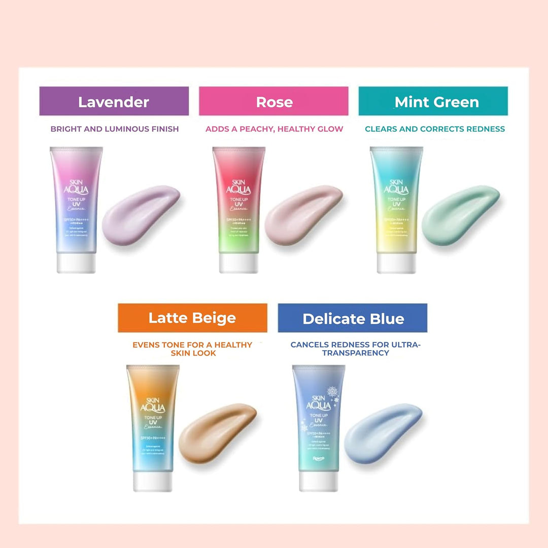 Skin Aqua Rohto Sunscreen Tone Up UV Essence 80g SPF50+/PA++++- Mint Green