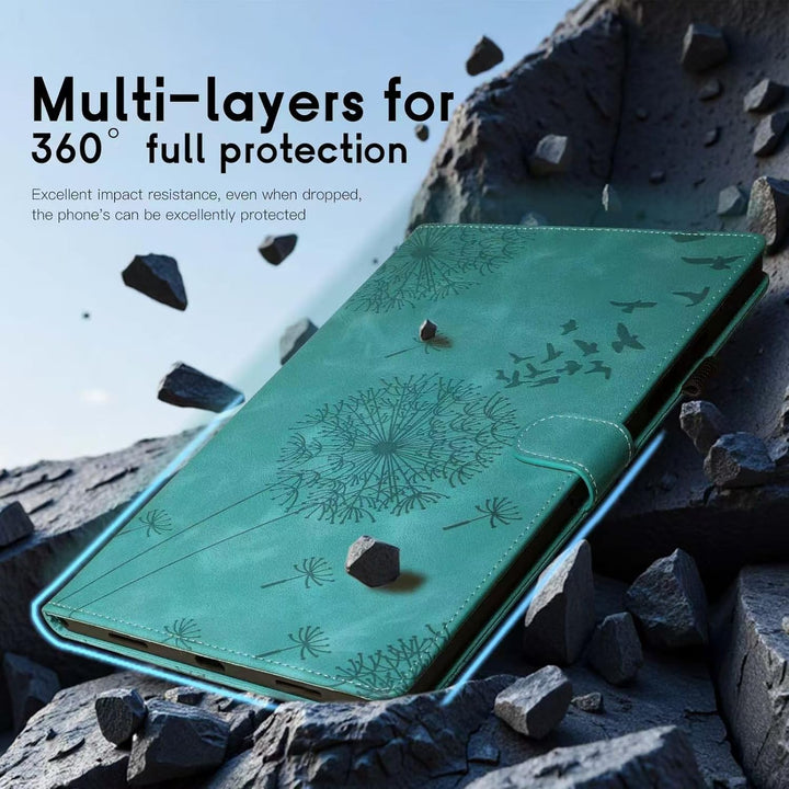 Galaxy Tab A9 Plus Hülle für Samsung Galaxy Tab A9+ Schutzhülle, PU Leder mit Standfunktion und Kart