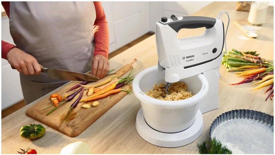Bosch MFQ37490 Standmixer, 750 W, mit Schale, Grau / Weiss
