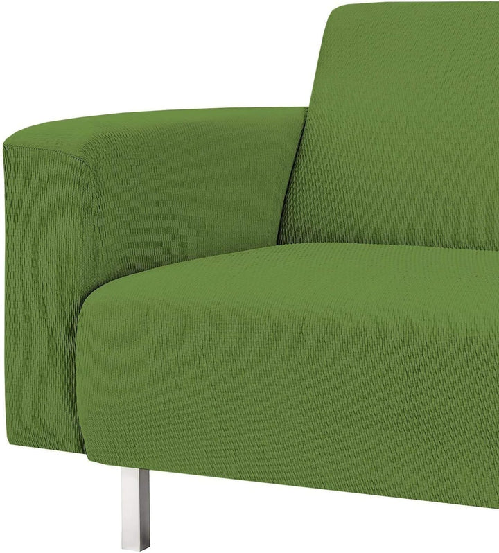 Martina Home - Elastischer Sofabezug, Modell Túnez, Eckteil Links, Stoff, Grün, 3-Sitzer langer link