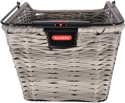 KLICKfix Structura GT Hinterradkorb mit KorbKlip Schilf Grau, Schilf Grau