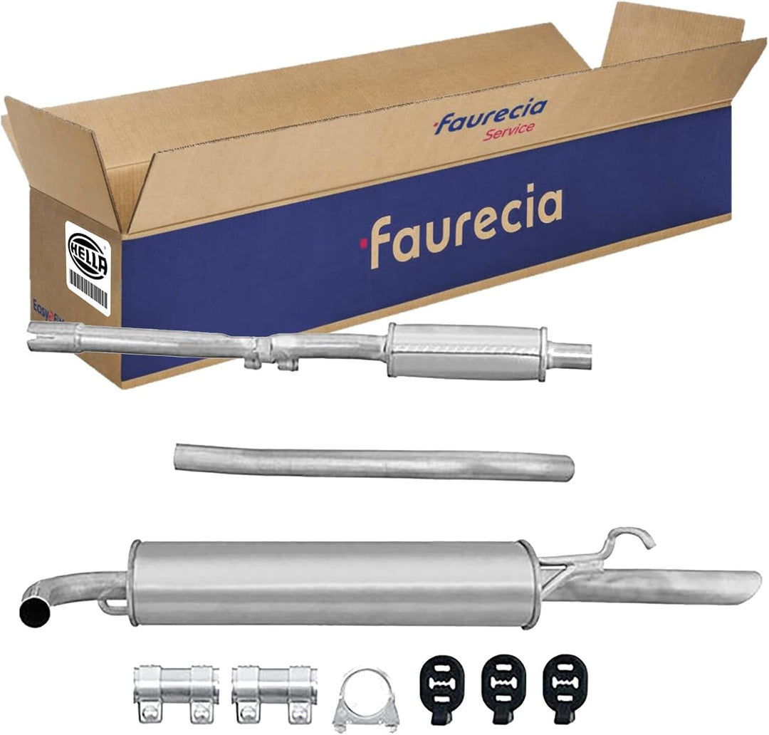 HELLA 8LD 366 029-171 Endschalldämpfer - Easy2Fit® Kit - hinten - dreiteilig - Set mit Anbauteilen