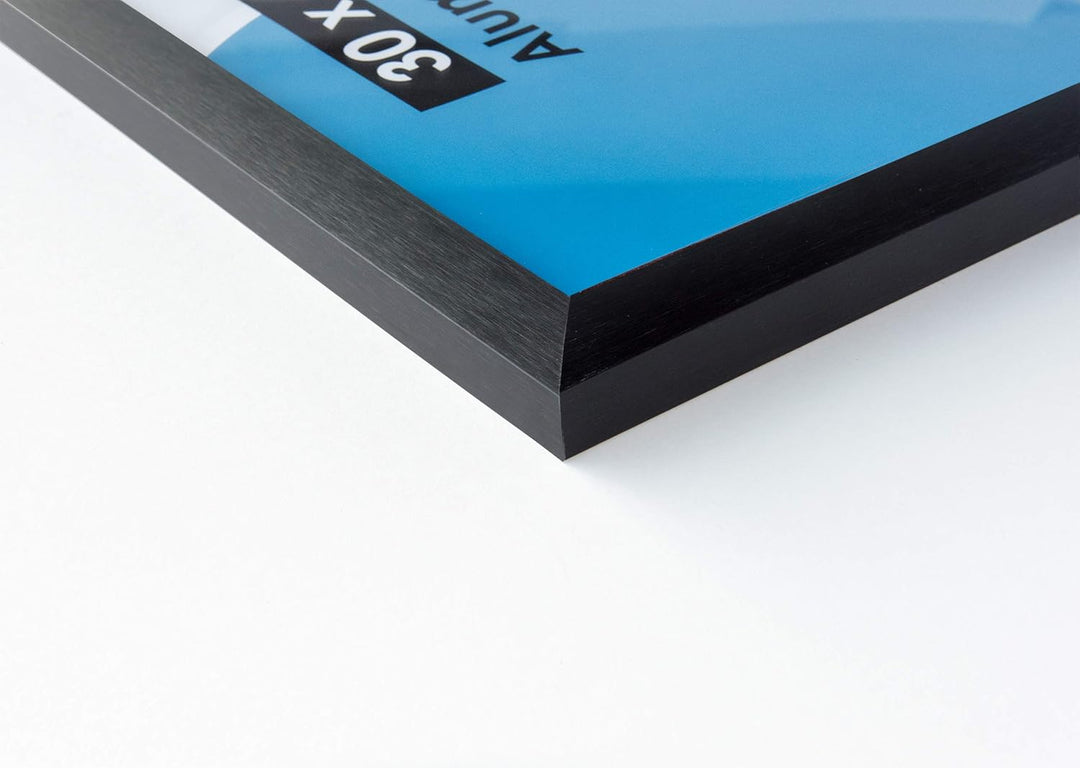 accent by nielsen Bilderrahmen, 24 x 30 cm, Aluminium, Schwarz matt, Rahmen zum Aufhängen im Hoch- &