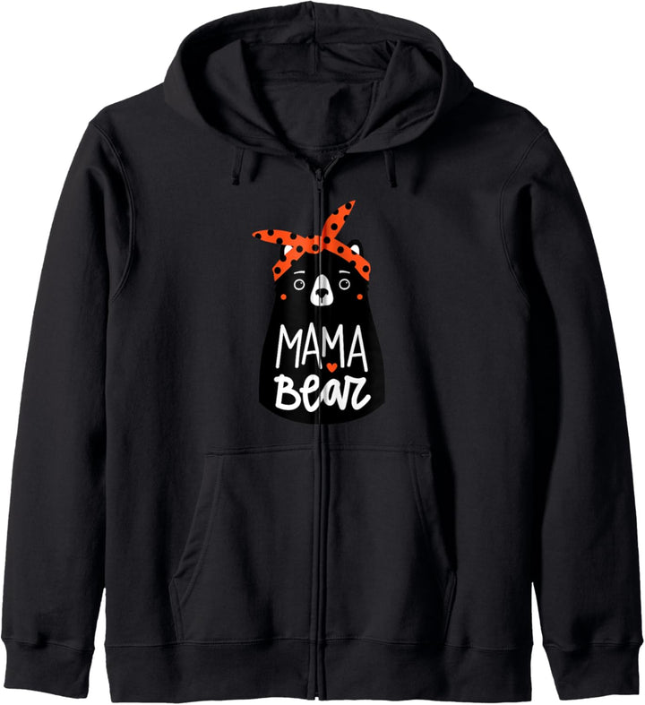 Mama Bear and Baby Cute Casual Woodsy Forest Animal Design Kapuzenjacke