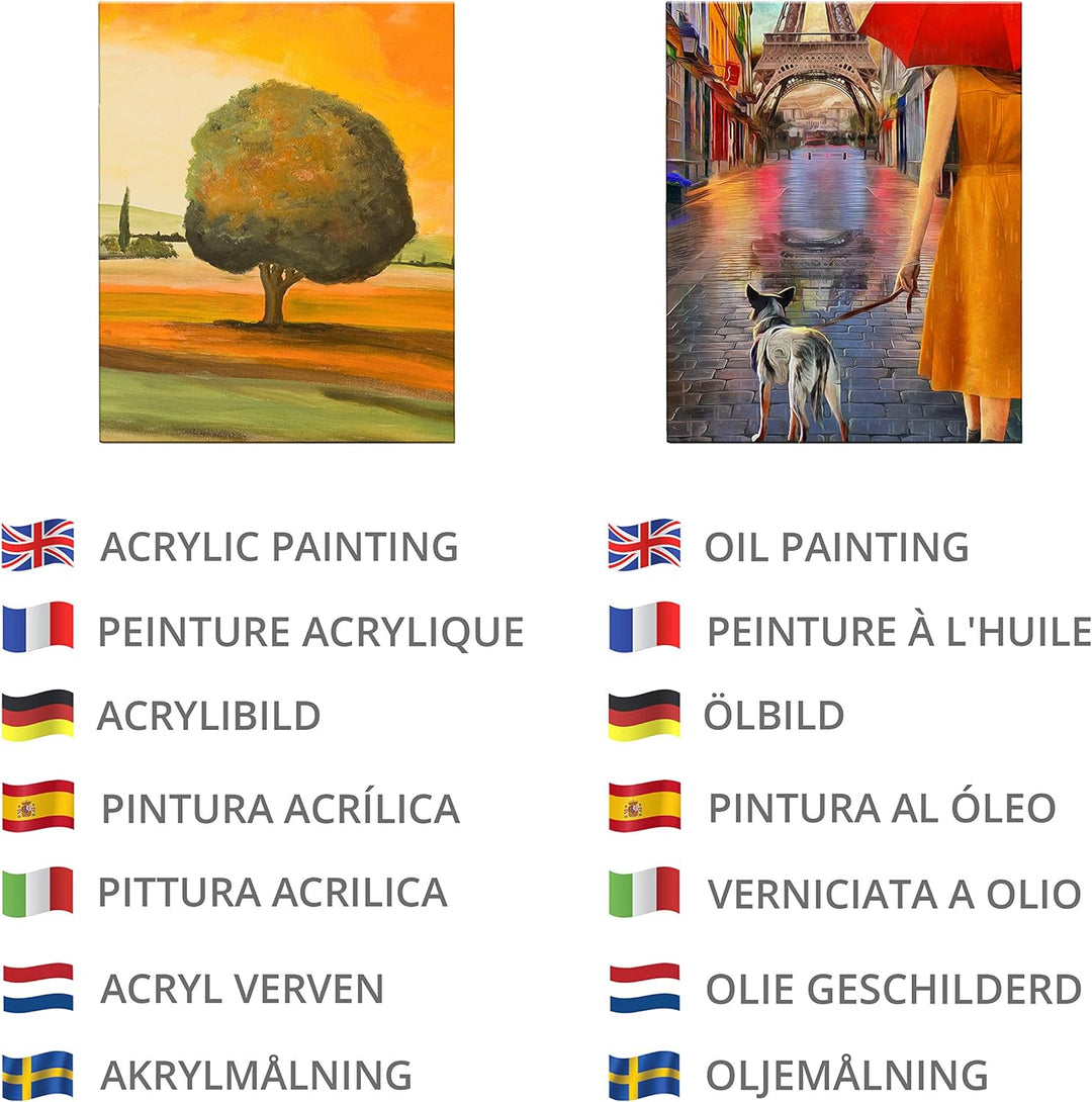Kurtzy 2er-Pack Leinwände zum Bemalen 70 x 100 cm - Bespannte Keilrahmen Leinwände zum Bemalen XXL a