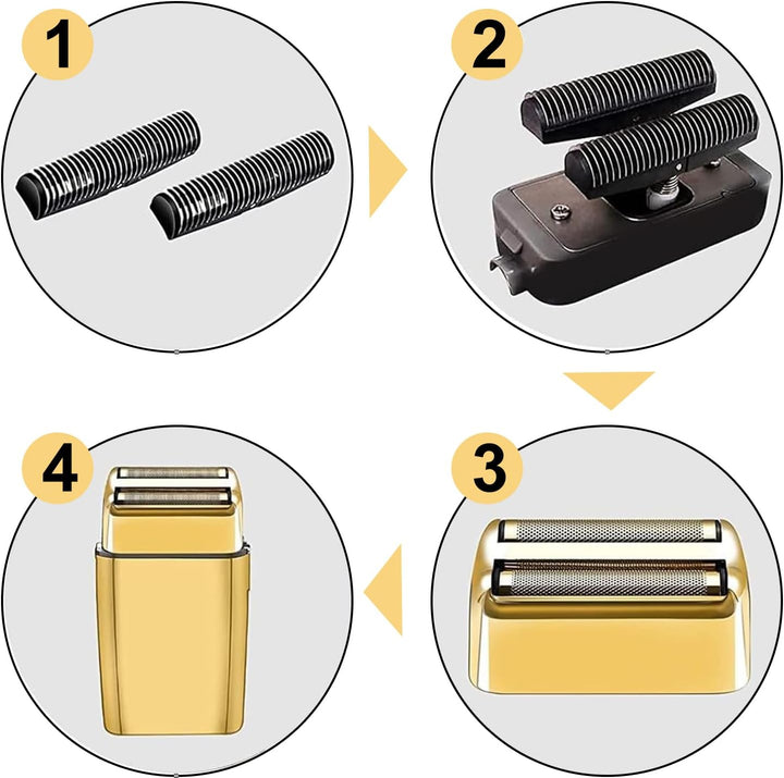 2pcs Rasierer für Männer, Rasierer Ersatzfolienköpfen, Scherkopf für Folienrasierer, 5 Star Rasierer