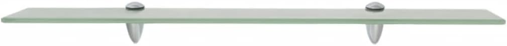 vidaXL Glasregal 70x10cm 8mm Wandregal Glasboden Glasablage Badregal Regal 70 x 10 cm Weiss, 70 x 10