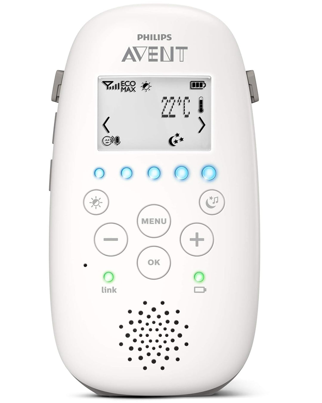 Philips Avent Audio Babyphone SCD733/26 - DECT-Technologie, Eco-Mode, Sternenhimmel, Gegensprechfunk