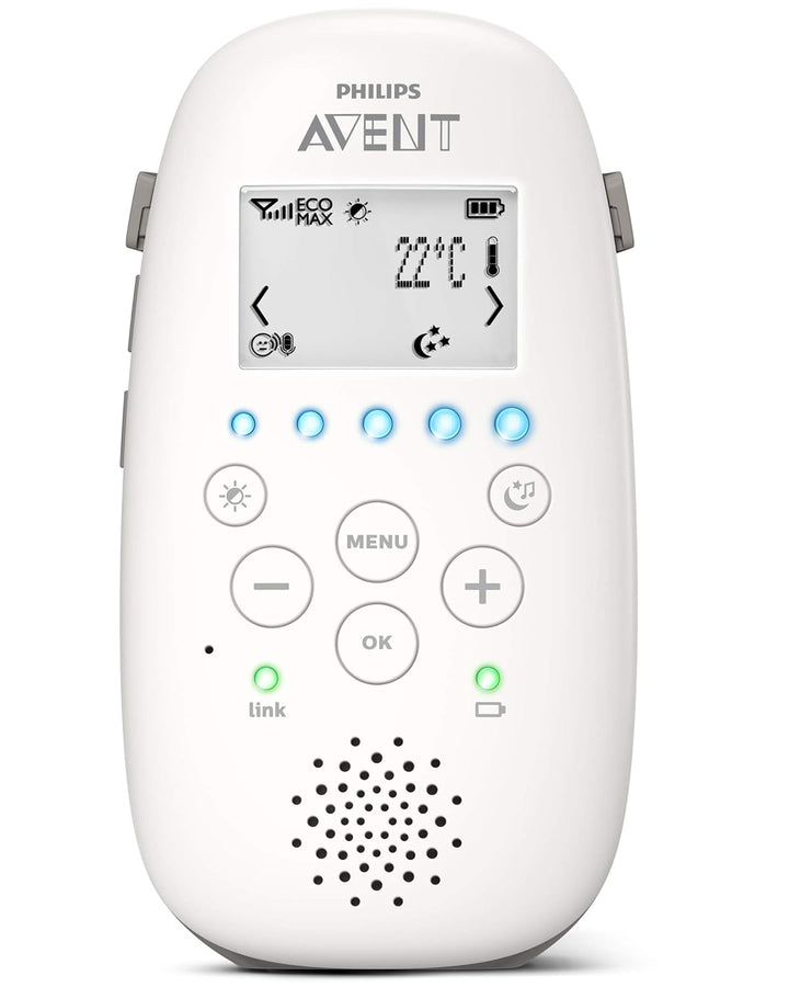 Philips Avent Audio Babyphone SCD733/26 - DECT-Technologie, Eco-Mode, Sternenhimmel, Gegensprechfunk
