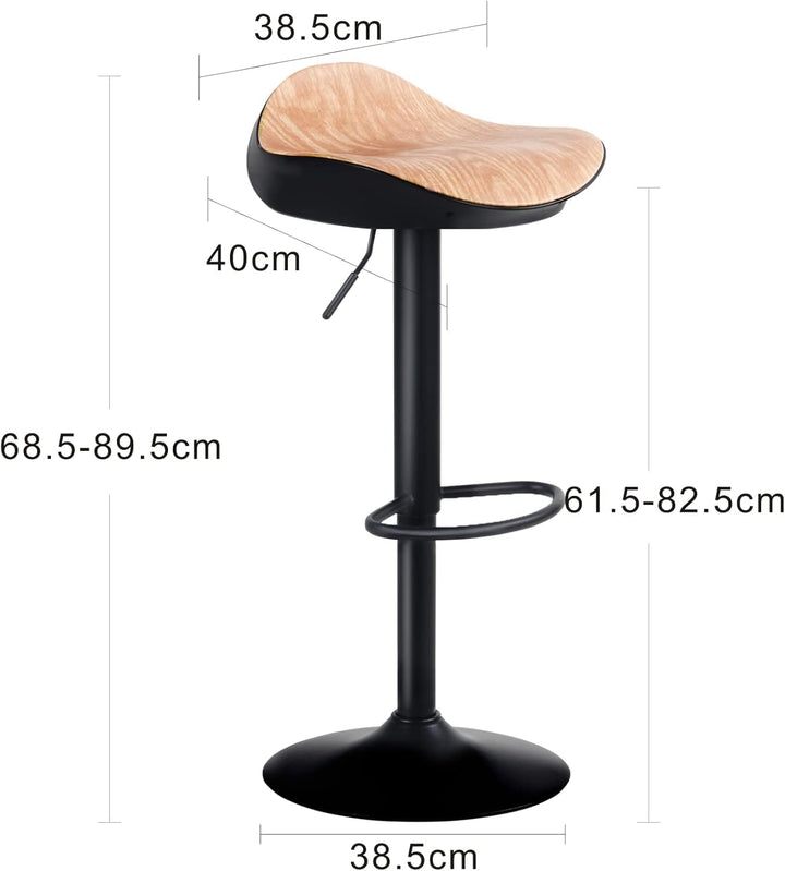 YOUNIKE Barhocker 2er Set Barstuhl Höhenverstellbar 360°Drehbar Küchenhocker mit Fussstütze, Tresenh