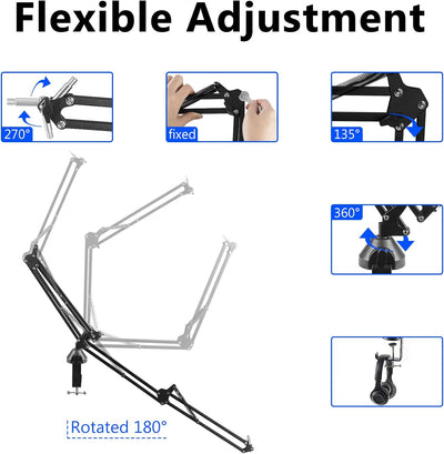 Geekria for Creators Mikrofonarm kompatibel mit HyperX QuadCast, QuadCast S, SoloCast Mikrofonarm mi