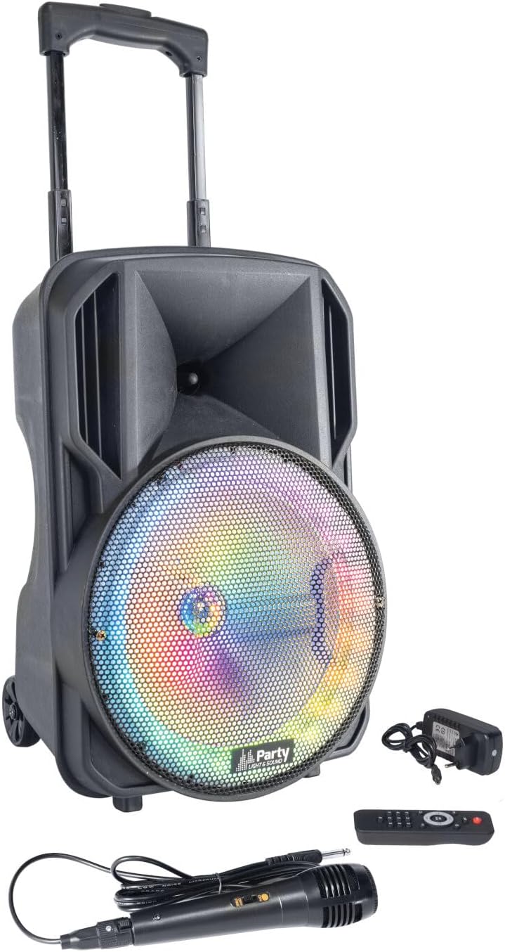 PARTY-10RGB - PARTY - 10"/25cm 400W RMS-Batterielautsprecher mit 1 verkabelten Mikrofon und Lichteff