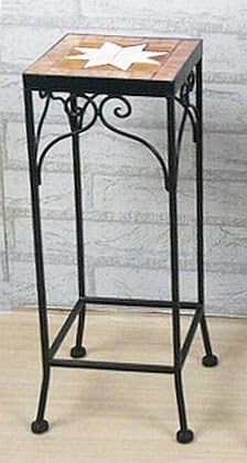 DanDiBo Blumenhocker Mosaik Eckig 46 cm Blumenständer 12012 Beistelltisch Pflanzenständer Mosaiktisc