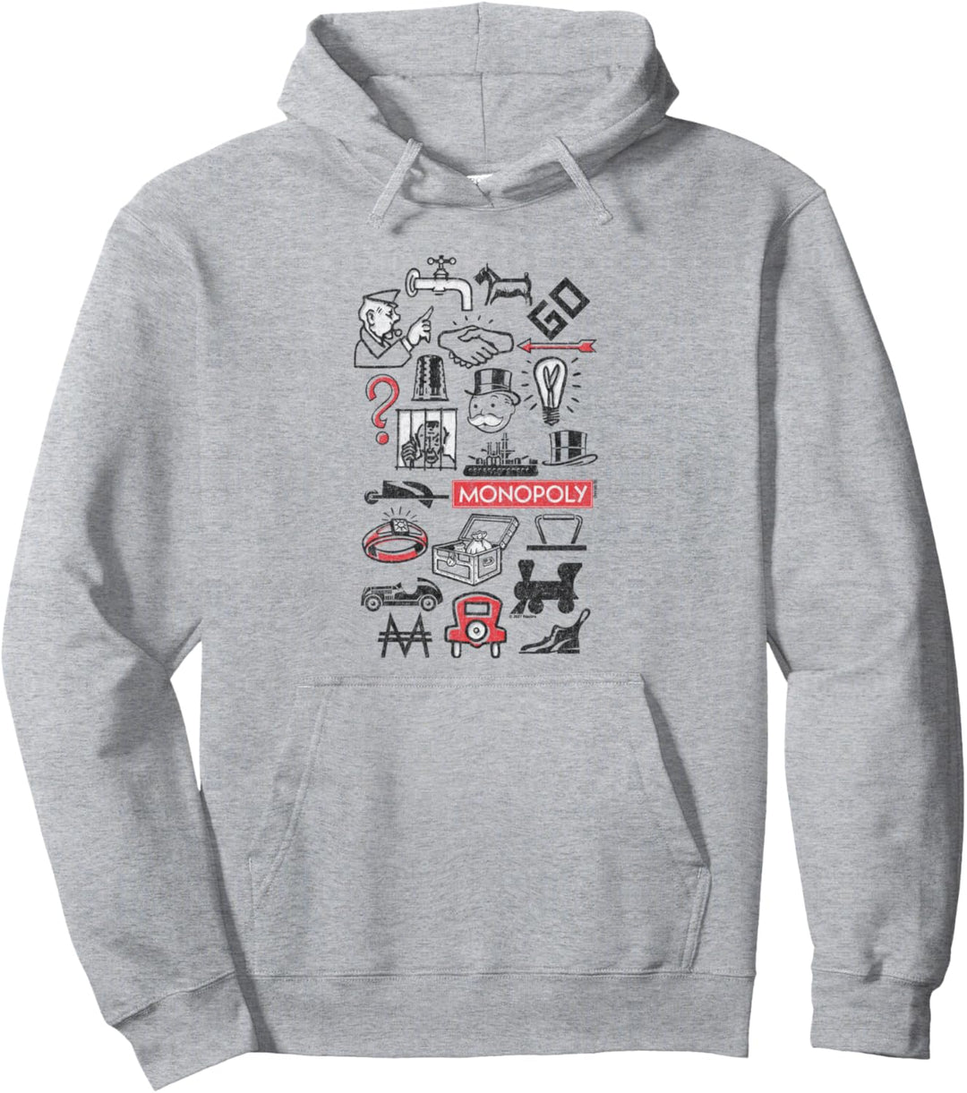 Monopoly Icons Pullover Hoodie